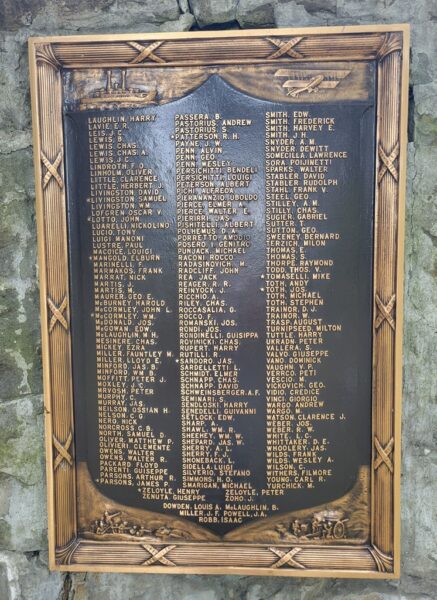 THE CITIZENS OF THE CITY OF CLAIRTON WAR VETERANS MEMORIAL PLAQUE C