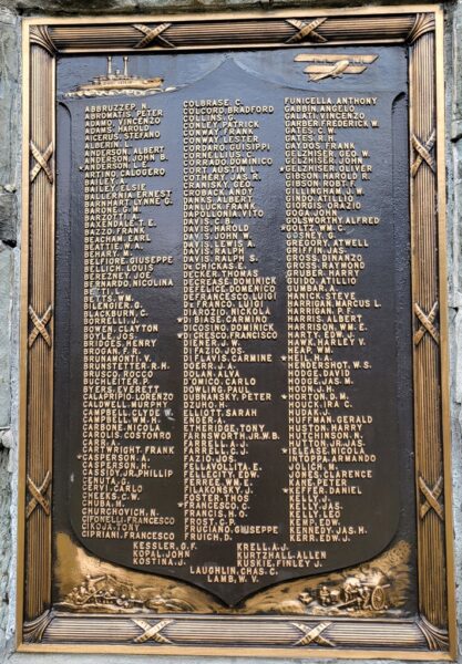 THE CITIZENS OF THE CITY OF CLAIRTON WAR VETERANS MEMORIAL PLAQUE B