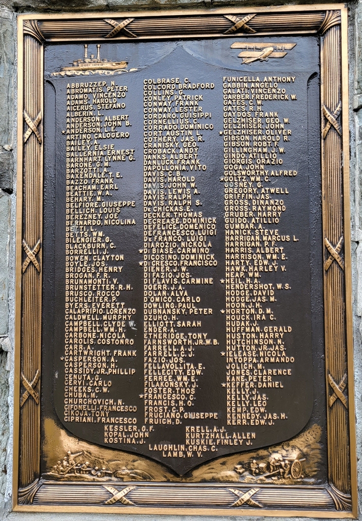 THE CITIZENS OF THE CITY OF CLAIRTON WAR VETERANS MEMORIAL PLAQUE B