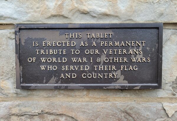 CITIZENS OF GASTONVILLE HONOR ROLL WAR MEMORIAL PLAQUE B