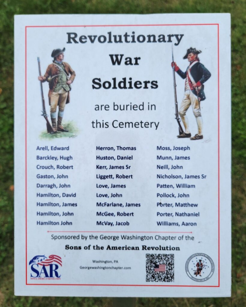 FINLEYVILLE REVOLUTIONARY WAR SOLDIERS MEMORIAL PLAQUE