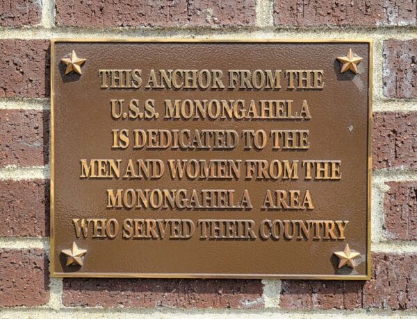 U.S.S. MONONGAHELA  ANCHOR WAR MEMORIAL PLAQUE