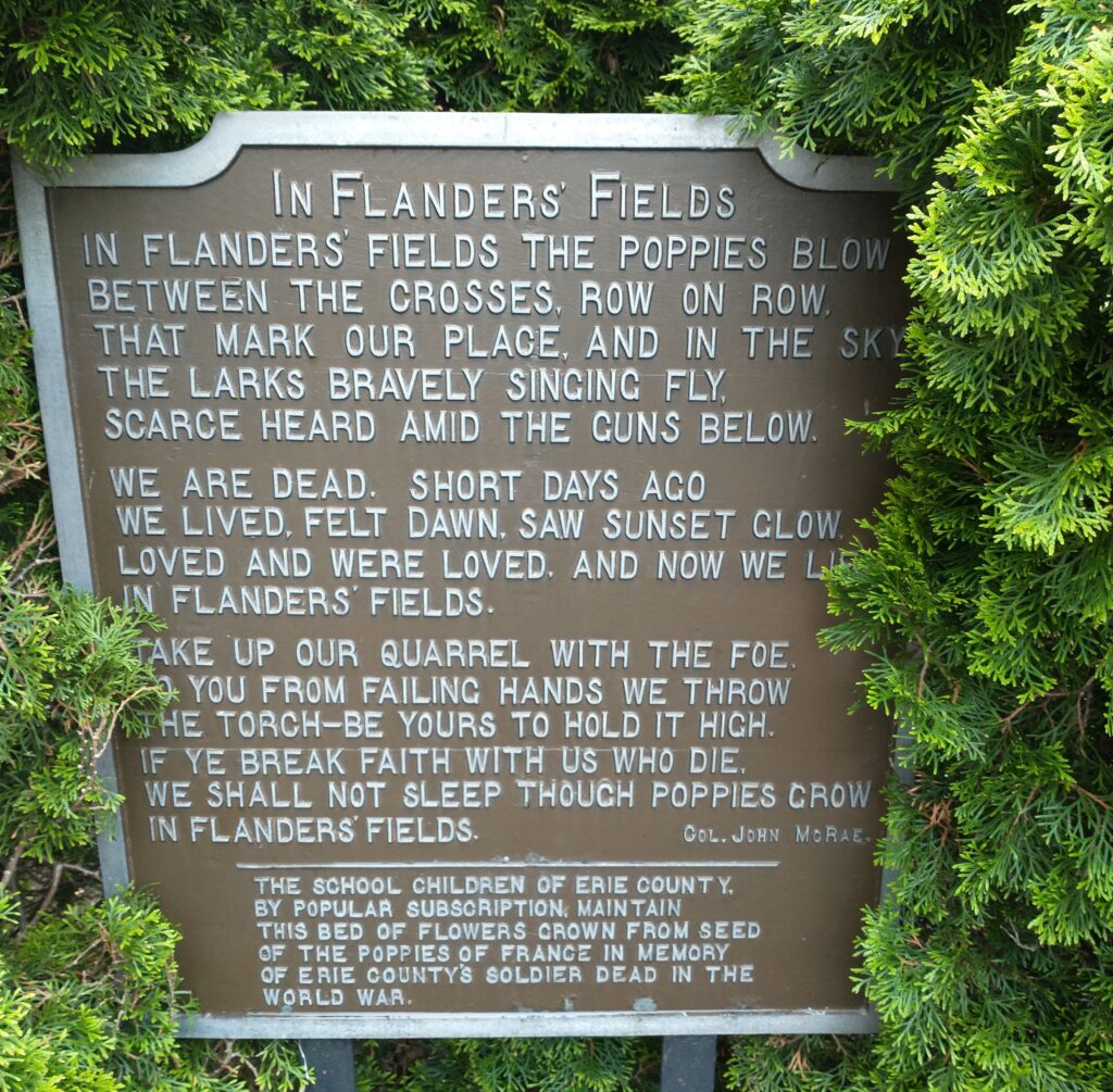 IN FLANDERS’ FIELDS WORLD WAR MEMORIAL