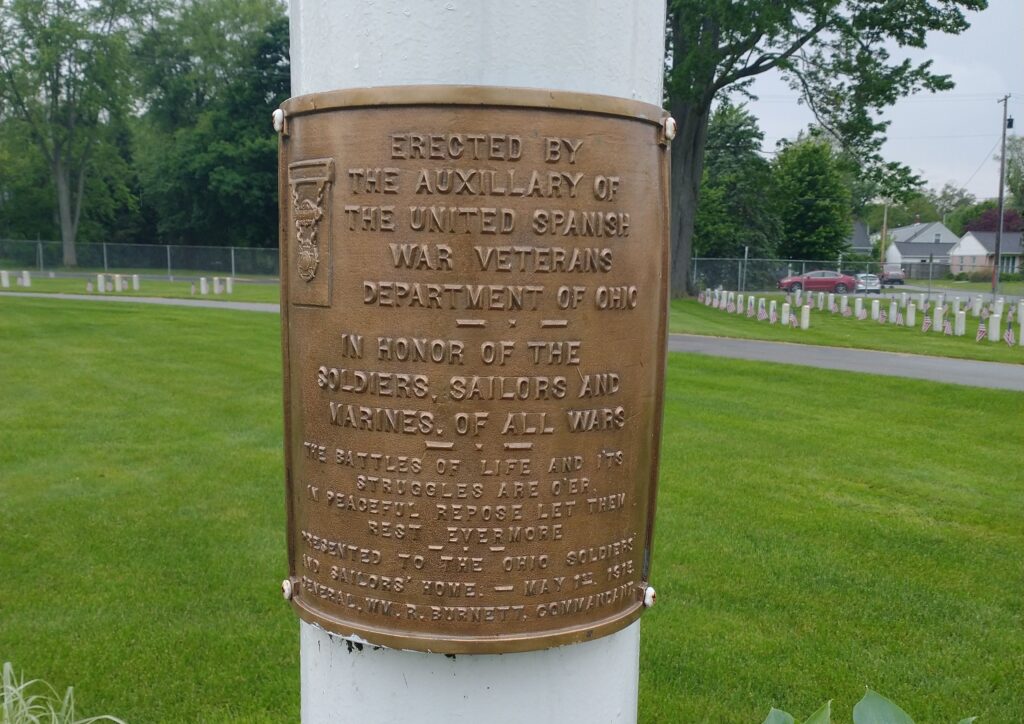 SOLDIERS, SAILORS AND MARINES OF ALL WARS MEMORIAL FLAGPOLE PLAQUE