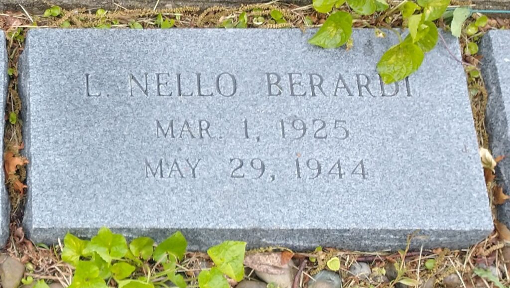 L. NELLO BERARDI WAR MEMORIAL TABLET