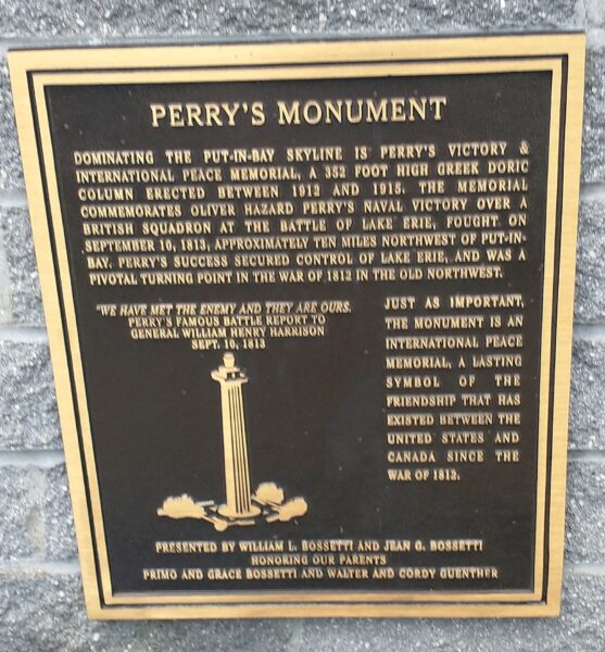 PERRY’S MONUMENT PLAQUE