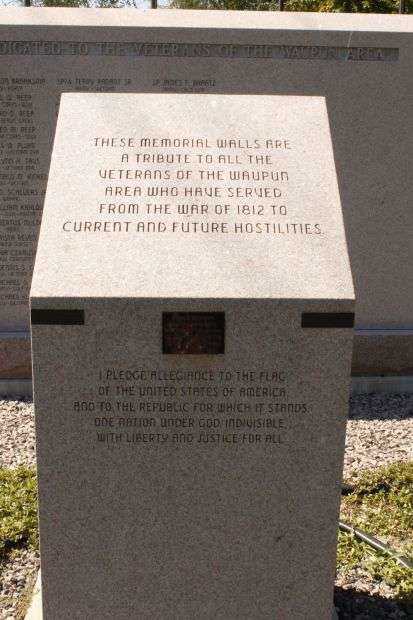 WAUPUN WALLS OF GLORY MEMORIAL ENTRANCE STONE