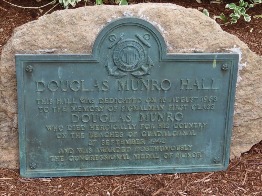 DOUGLAS MUNRO HALL MEDAL OF HONOR MEMORIAL PLAQUE
