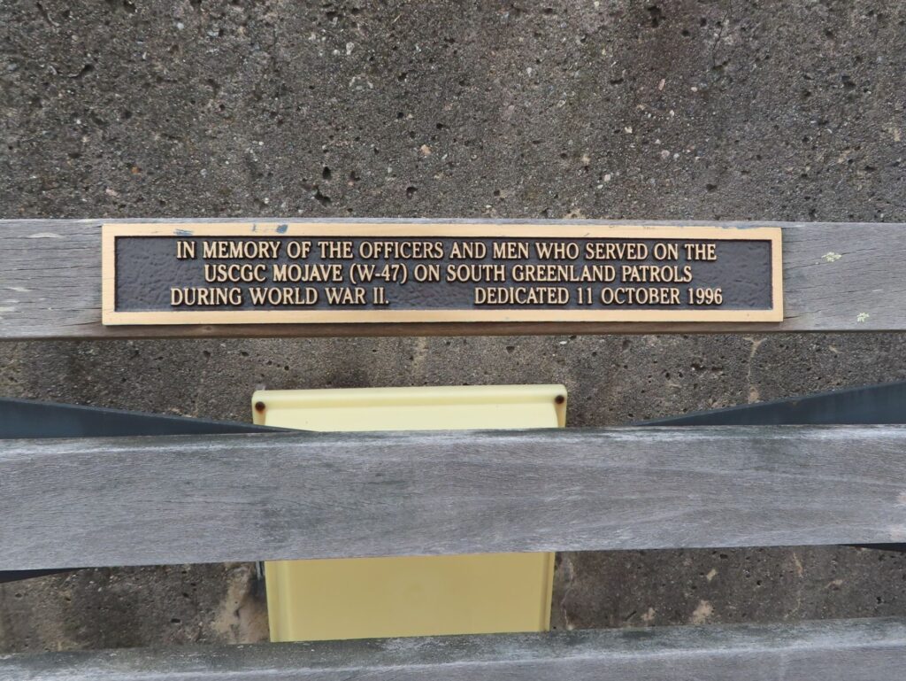 USCGC MOJAVE (W-47 WAR MEMORIAL BENCH PLAQUE
