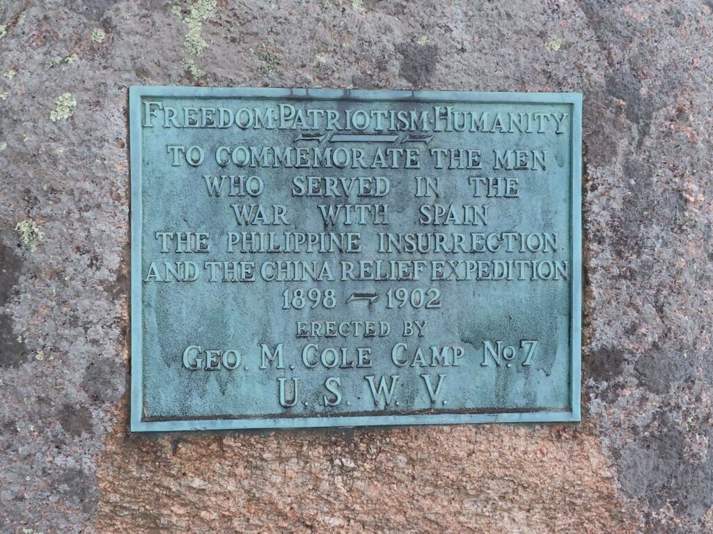 FREEDOM PATRIOTISM HUMANITY WAR MEMORIAL PLAQUE