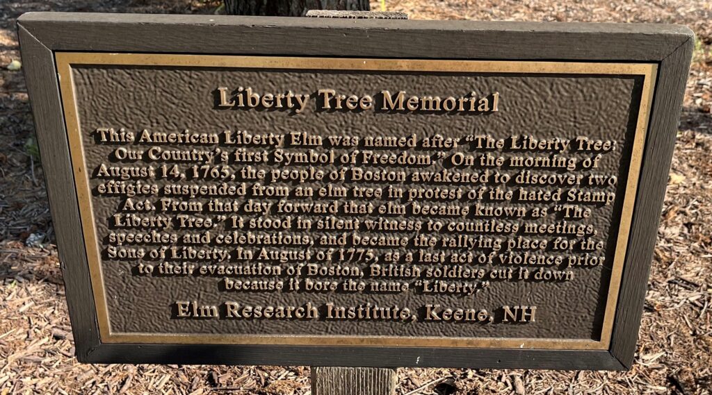 OXFORD LIBERTY TREE MEMORIAL PLAQUE