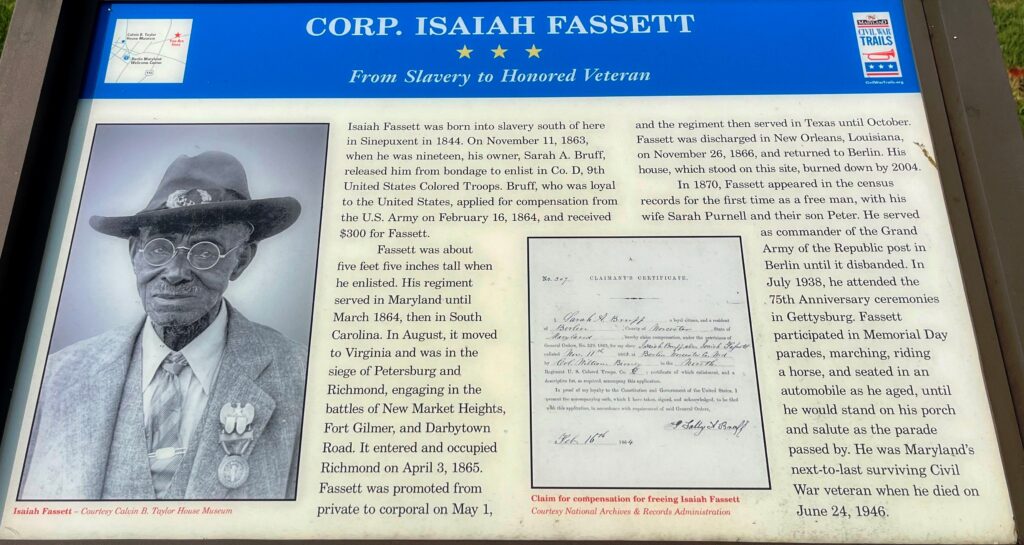 CORP. ISAIAH FASSETT WAR MEMORIAL PANEL