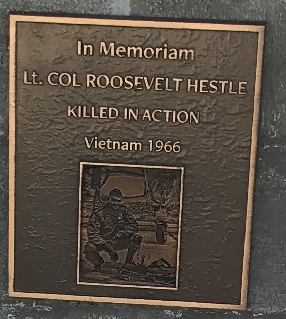 LT. COL ROOSEVELT HESTLE WAR MEMORIAL PLAQUE