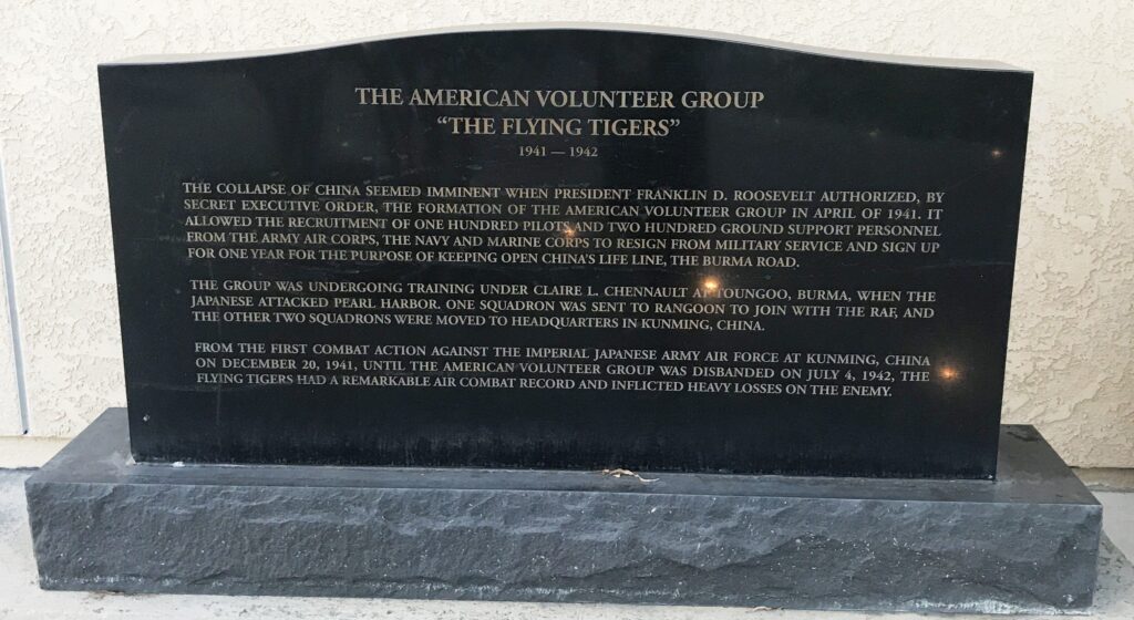 THE AMERICAN VOLUNTEER GROUP WAR MEMORIAL