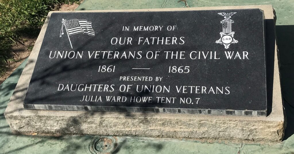 UNION VETERANS OF THE CIVIL WAR MEMORIAL TABLET