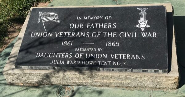 UNION VETERANS OF THE CIVIL WAR MEMORIAL TABLET