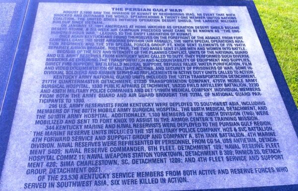 THE PERSIAN GULF WAR MEMORIAL STONE