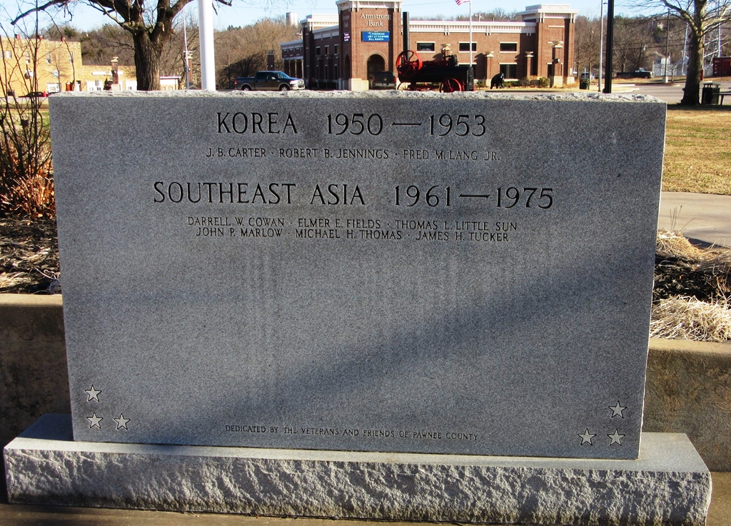 PAWNEE COUNTY SUPREME SACRIFICE MEMORIAL STONE C