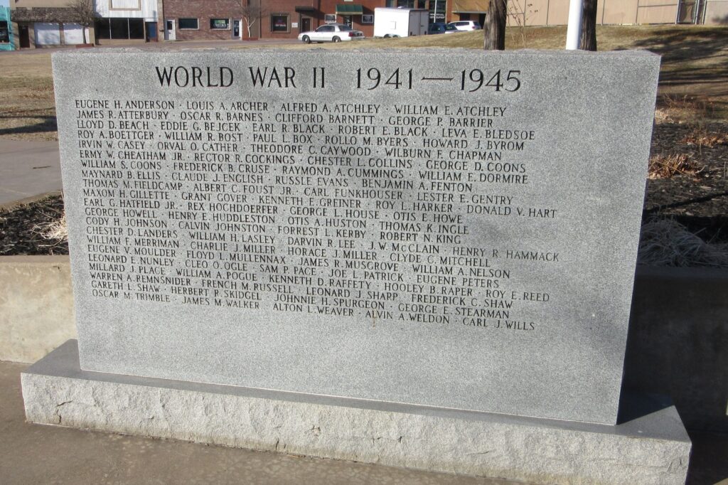 PAWNEE COUNTY SUPREME SACRIFICE MEMORIAL STONE B