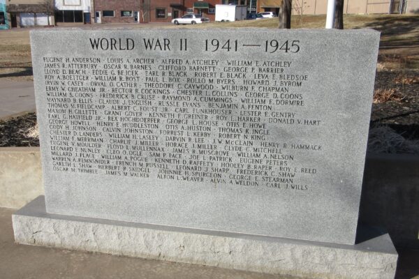 PAWNEE COUNTY SUPREME SACRIFICE MEMORIAL STONE B