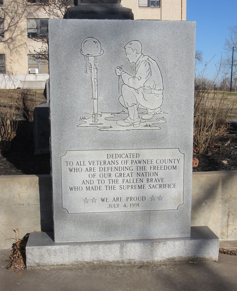 PAWNEE COUNTY SUPREME SACRIFICE MEMORIAL STONE A