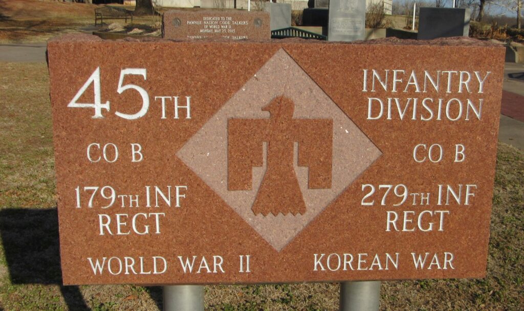 45TH INFANTRY DIVISION CO B WAR MEMORIAL FRONT