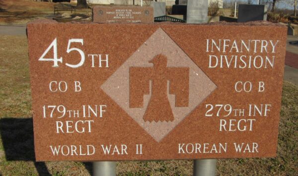 45TH INFANTRY DIVISION CO B WAR MEMORIAL FRONT