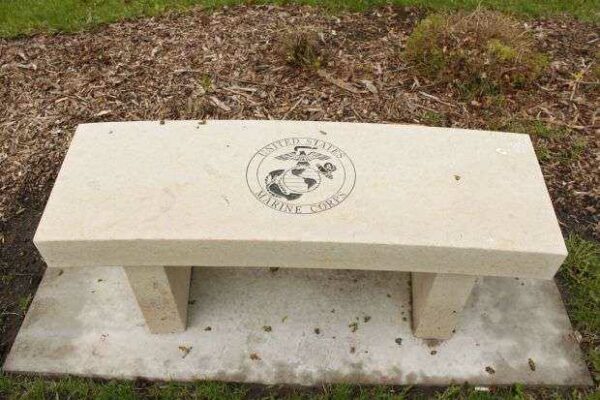 OSHKOSH UNITED STATES MARINE CORPS MEMORIAL BENCH