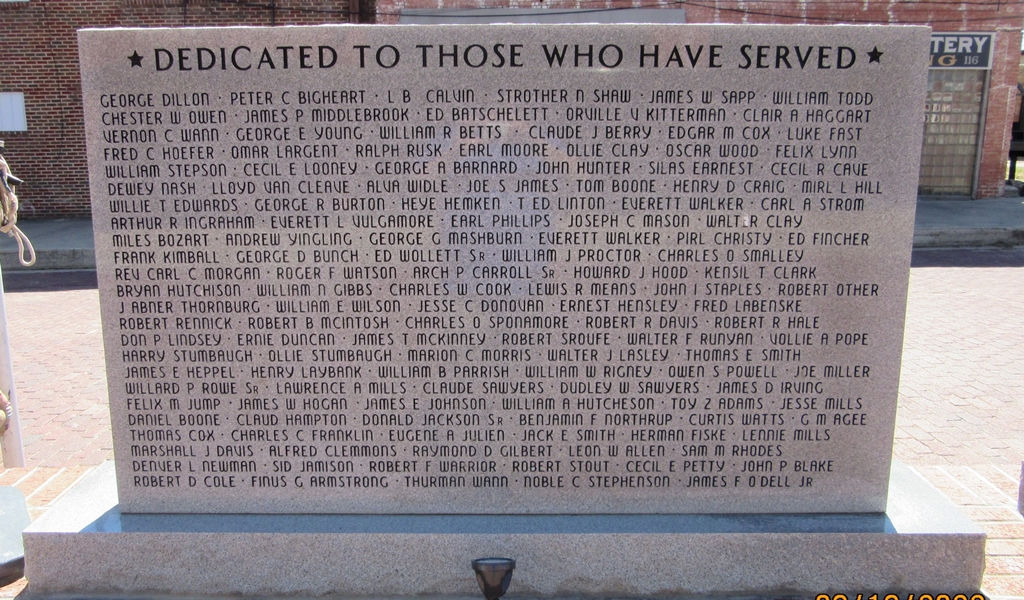 FAIRFAX TRIBUTE TO ALL VETERANS MEMORIAL STONE A
