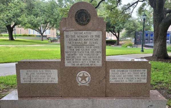 DISABLED AMERICAN VETERANS OF TEXAS WAR MEMORIAL