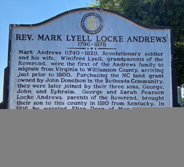 REV. MARK LYELL L.OCKE ANDREWS REVOLUTIONARY SOLDIER MEMORIAL MARKER
