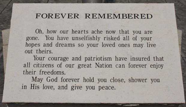 OMRO VETERANS MEMORIAL PLAQUE II