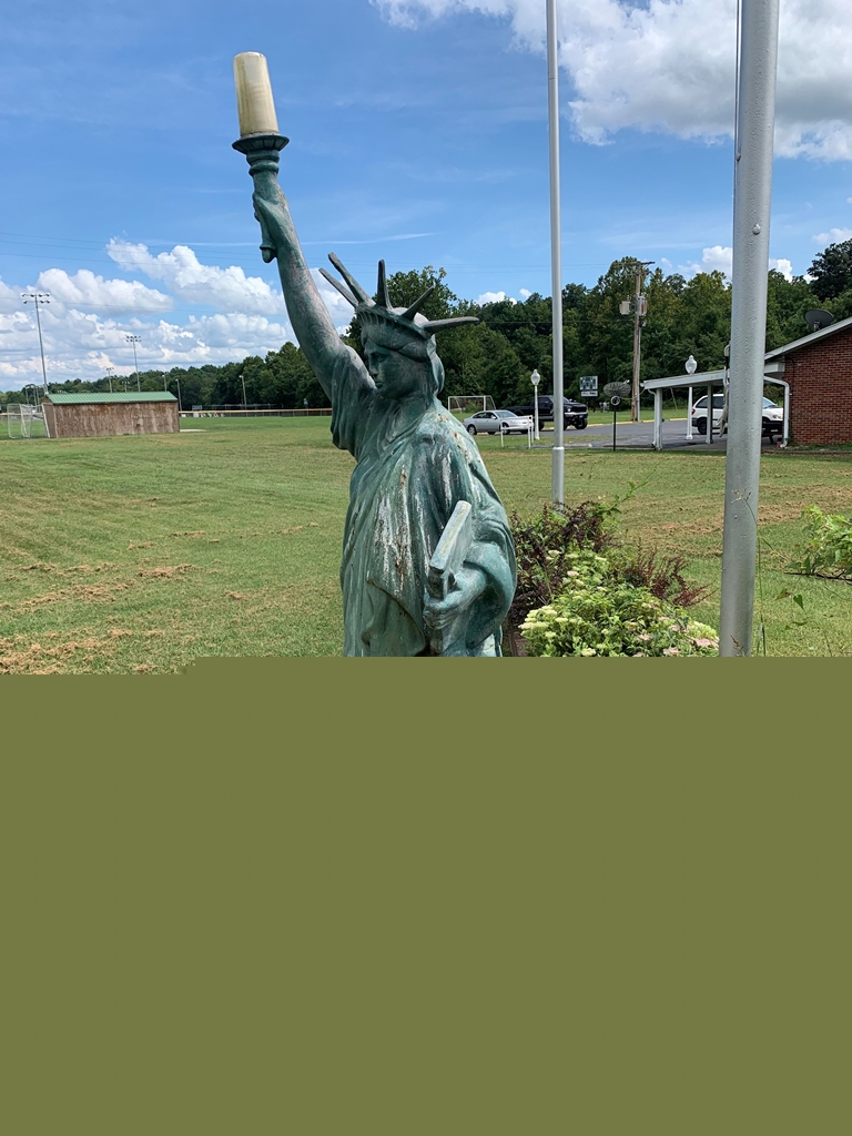 AMVETS POST 48 STATUE OF LIBERTY REPLICA MEMORIAL