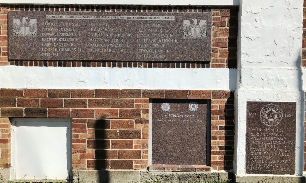 AMERICAN LEGION POST NO 102 WAR VETERANS MEMORIAL