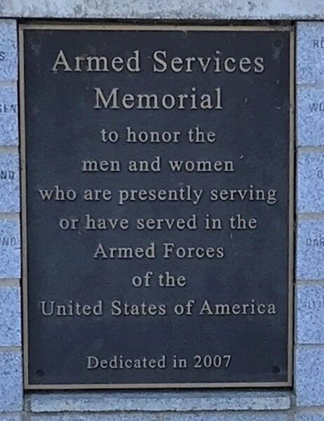 LAKE NORDEN ARMED SERVICES MEMORIAL PLAQUE