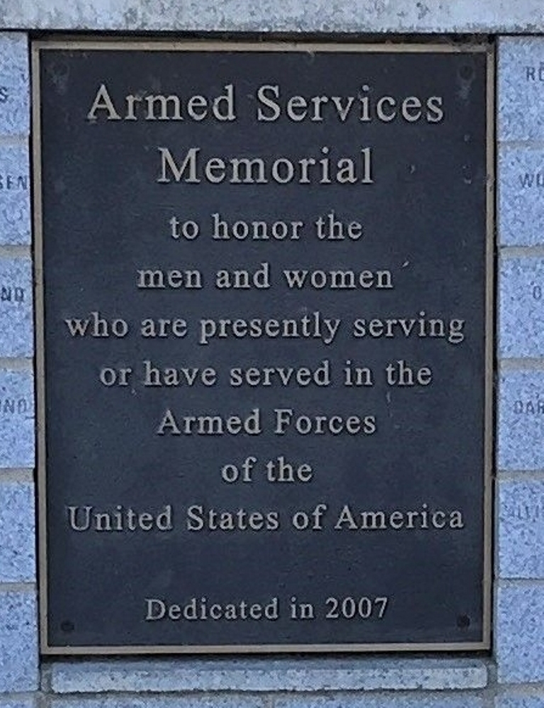 LAKE NORDEN ARMED SERVICES MEMORIAL PLAQUE
