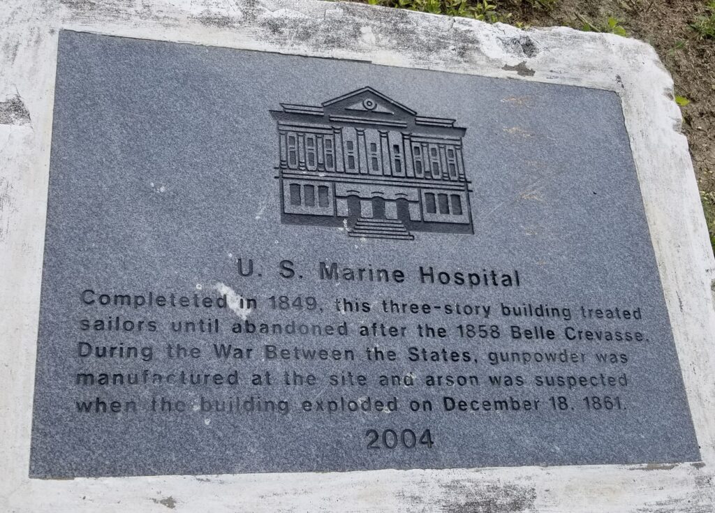 U.S. MARINE HOSPITAL MEMORIAL PLAQUE