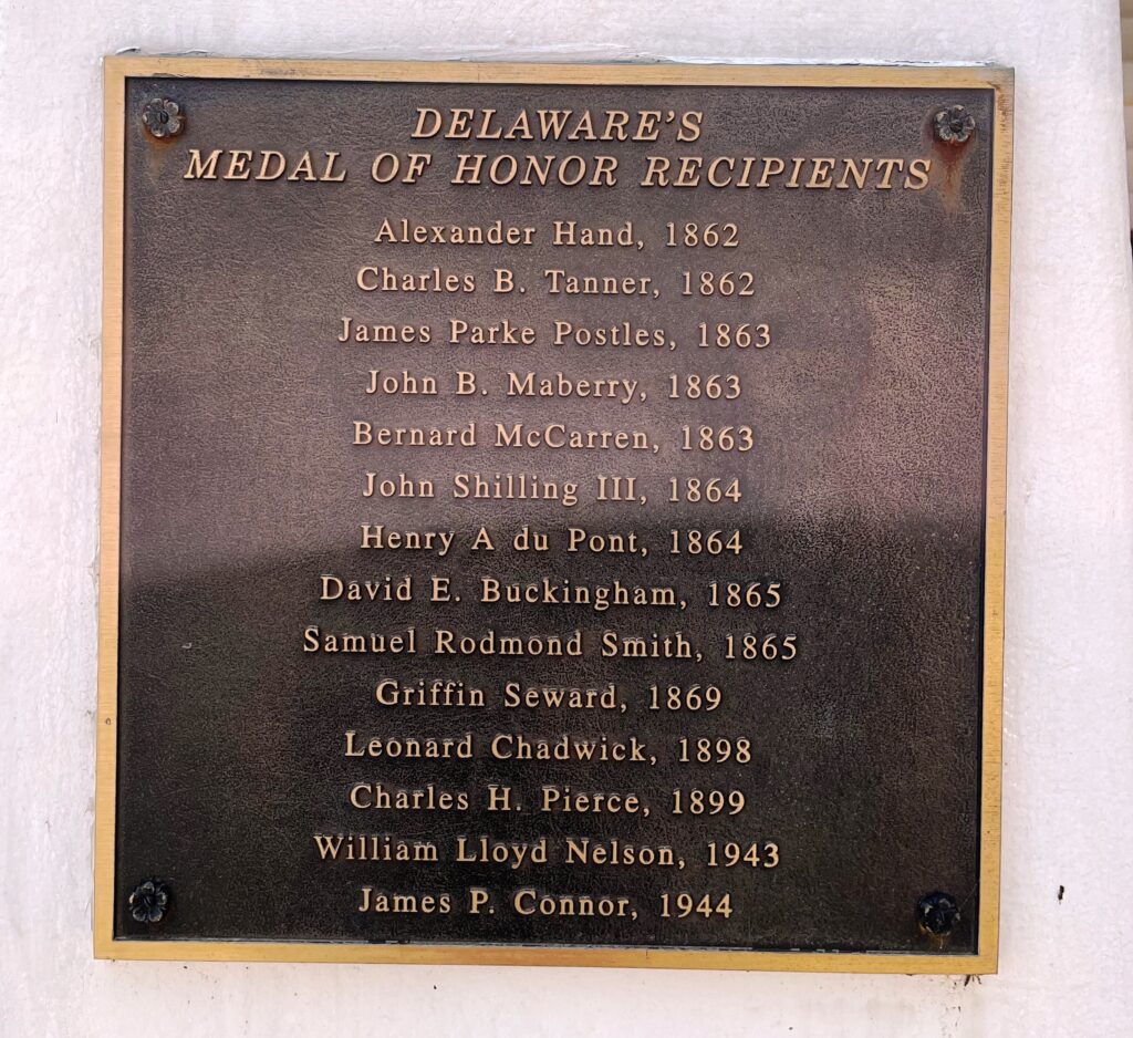 DELAWARE’S MEDAL OF HONOR RECIPIENTS WAR MEMORIAL PLAQUE REHOBOTH BEACH