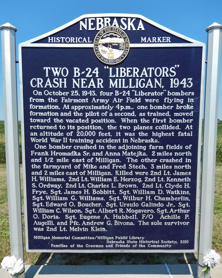 TWO B-24 “LIBERATORS” CRASH MEMORIAL MARKER