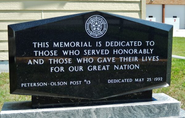 PETERSON-OLSON POST #13 VETERANS MEMORIAL