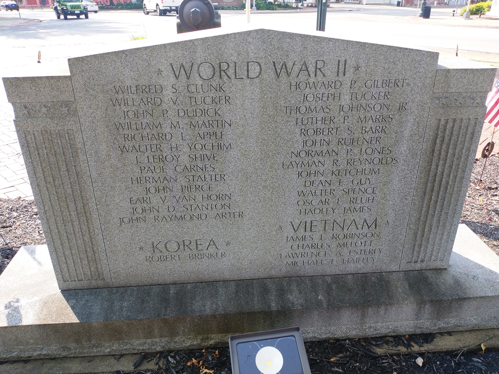 COLUMBIANA COUNTY VETERANS MEMORIAL BACK