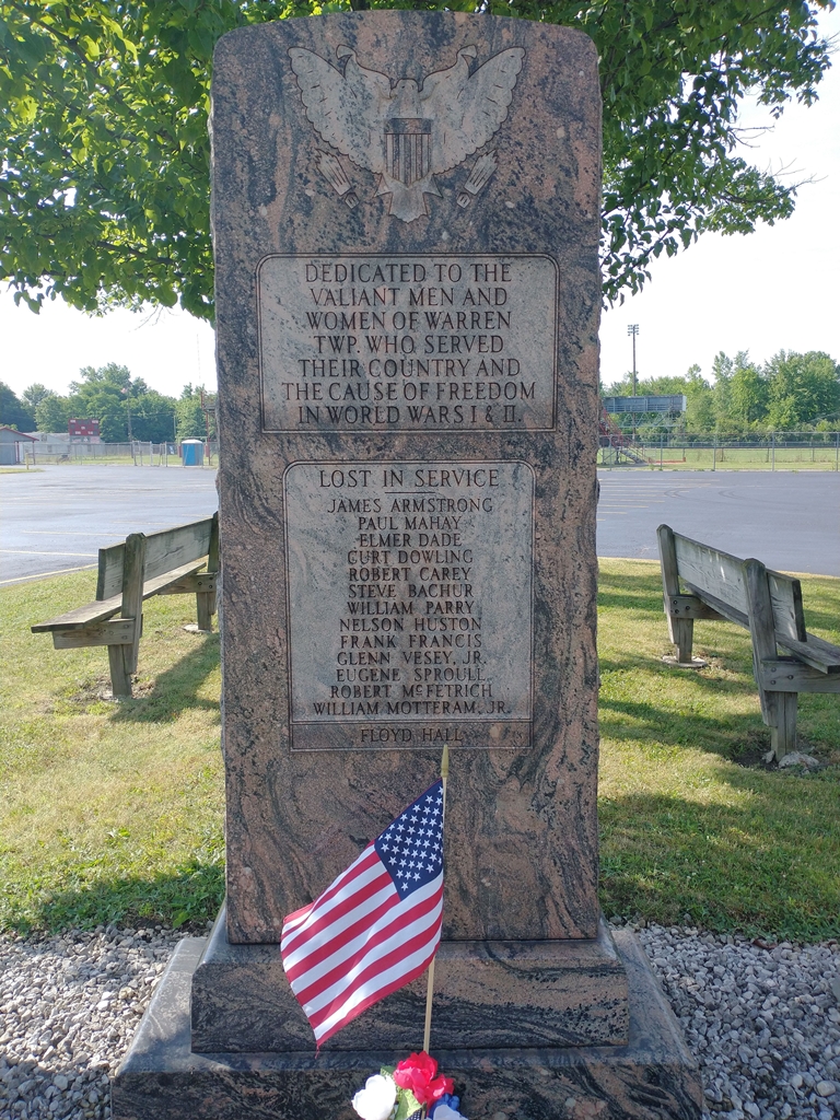 WARREN TWP. WORLD WARS I & II MEMORIAL