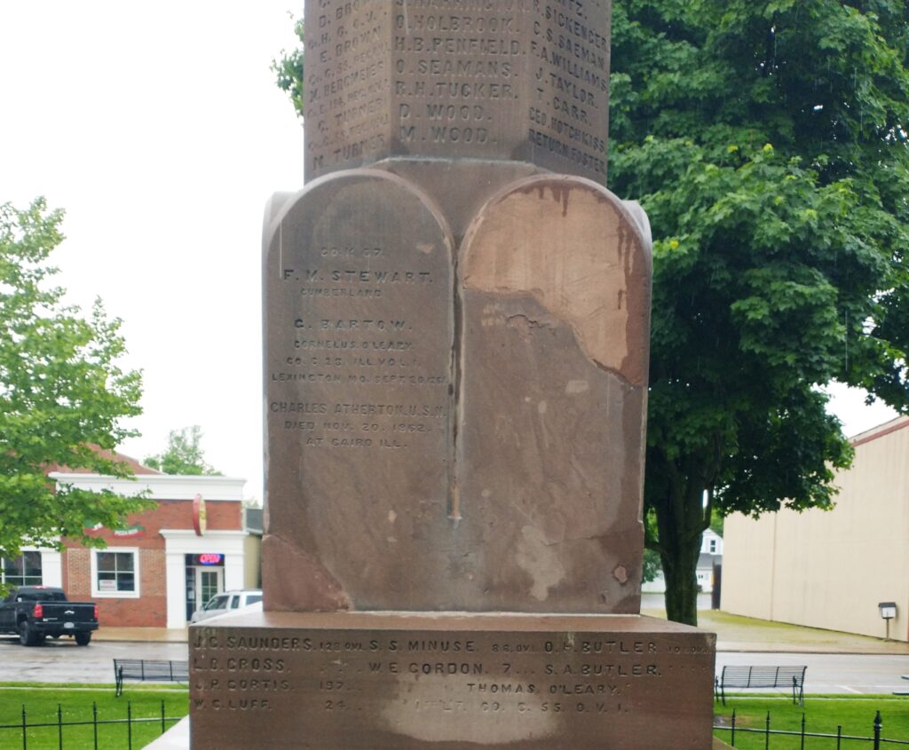 MILAN TWP. CIVIL WAR MEMORIAL SIDE D