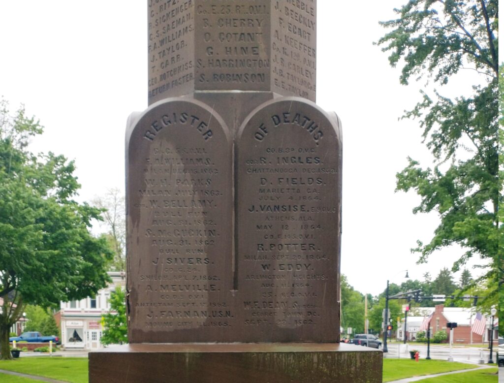MILAN TWP. CIVIL WAR MEMORIAL SIDE C