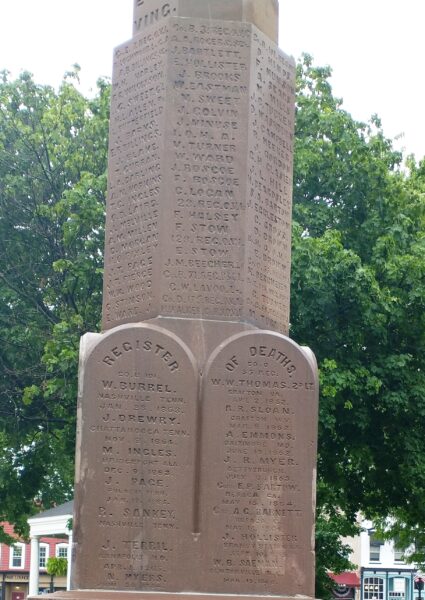MILAN TWP. CIVIL WAR MEMORIAL SIDE A