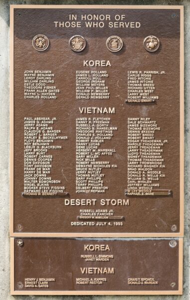 MOSCOW, OHIO WAR MEMORIAL PLAQUE E