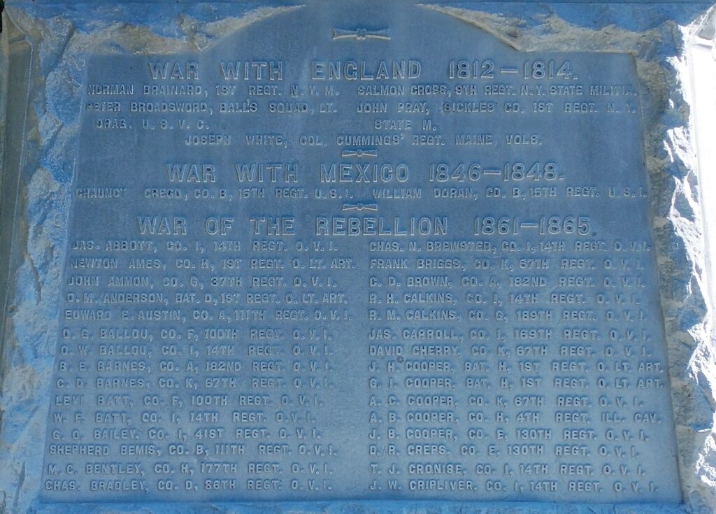 WATERVILLE WAR VETERANS MEMORIAL HONOR ROLL STONE A