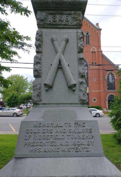 RIDGEFIELD TOWNSHIP VETERANS MEMORIAL SIDE B