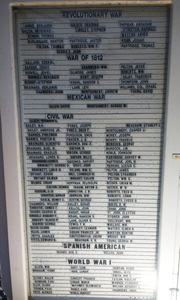 GUSTAVUS TOWNSHIP VETERANS MEMORIAL PLAQUE A