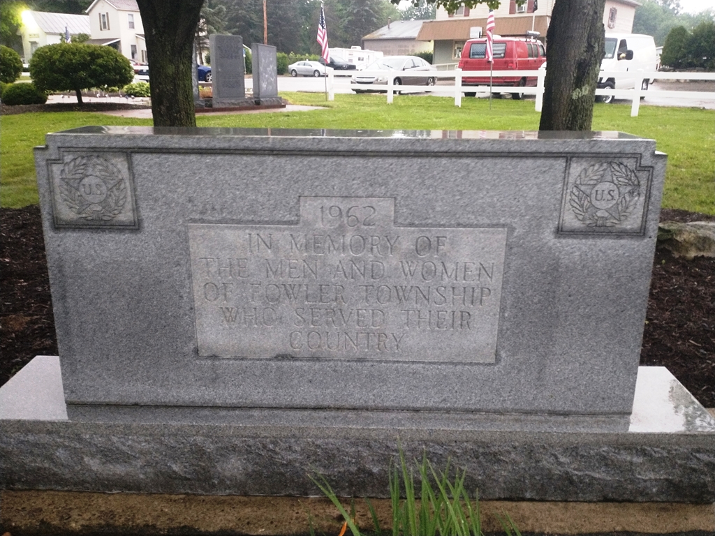 FOWLER TOWNSHIP VETERANS MEMORIAL